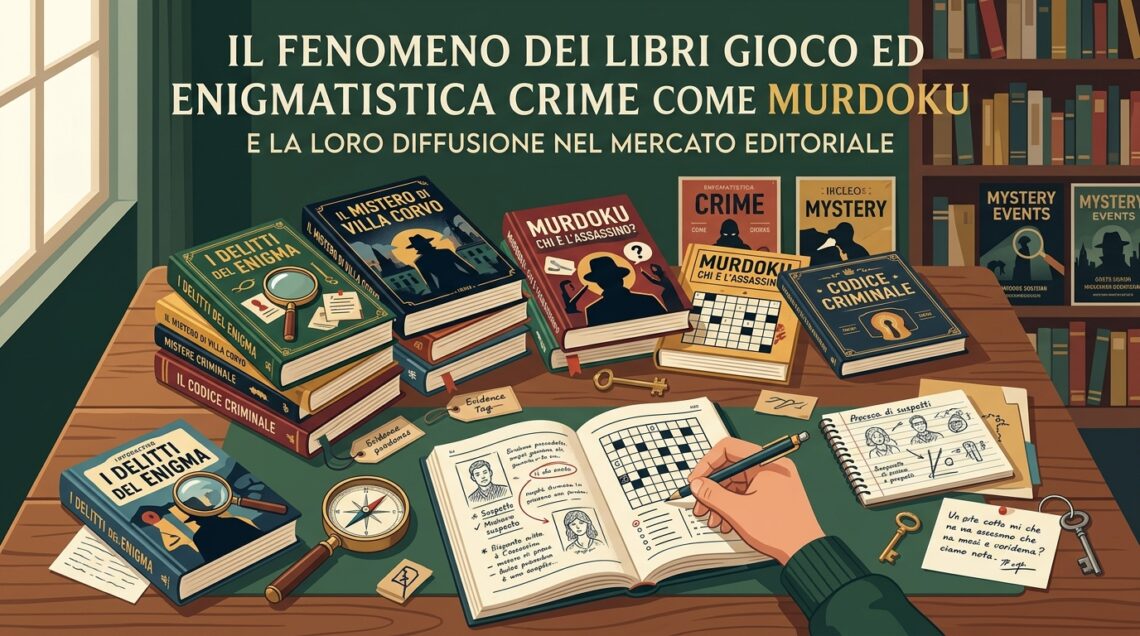 il fenomeno dei libri gioco ed enigmatistica crime come Murdoku e la loro diffusione nel mercato editoriale
